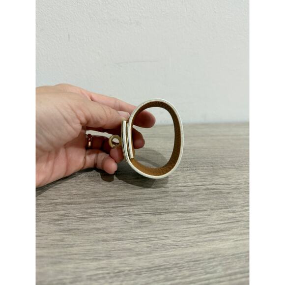 Hermès Kelly Dog Bracelet White Epsom Leather with Rose Gold *Adjustable - Picture 4 of 7